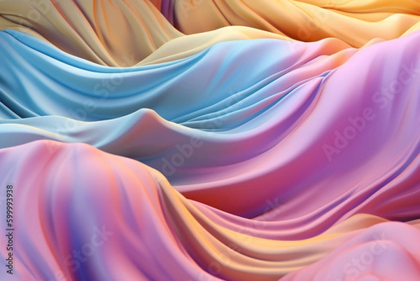 Fototapeta An impressive 3d artwork in the form of colors. AI generative