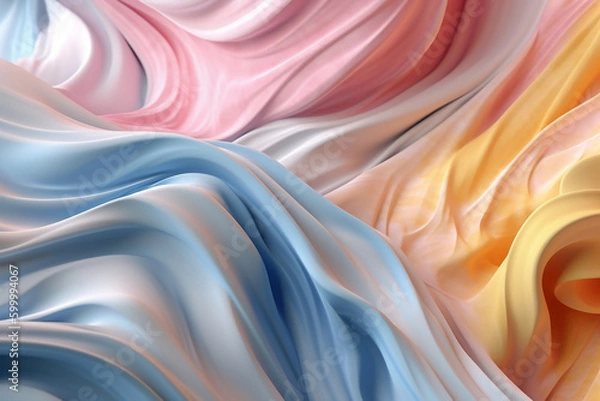 Fototapeta An impressive 3d artwork in the form of colors. AI generative