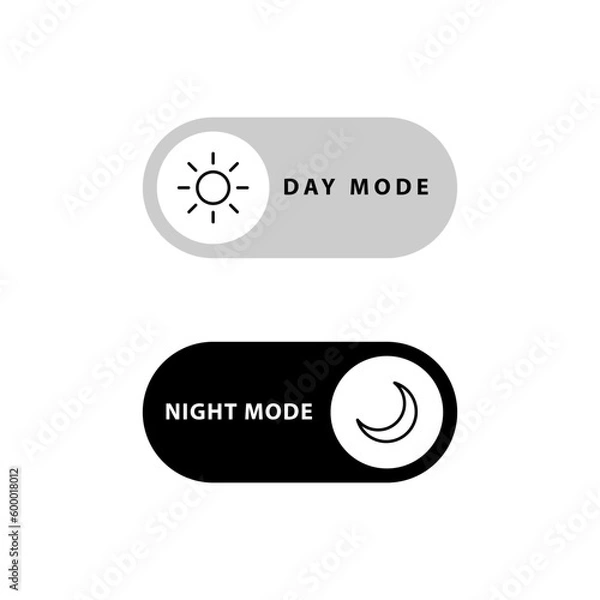 Obraz day and night toggle switch button vector icon