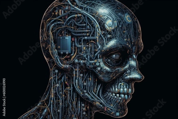 Obraz Advanced Artificial Intelligence Robot Created with Generative AI