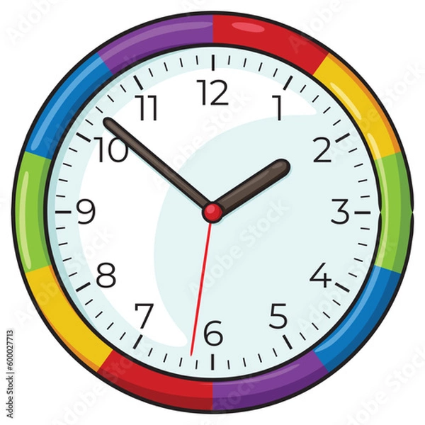 Obraz Round wall clock cartoon