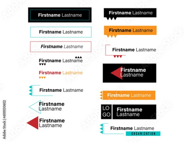 Fototapeta lower third design elements