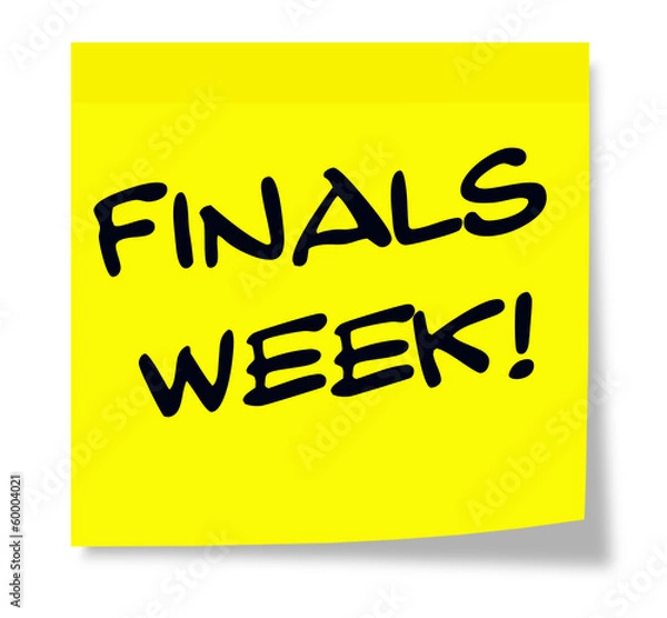 Obraz Finals Week yellow sticky note