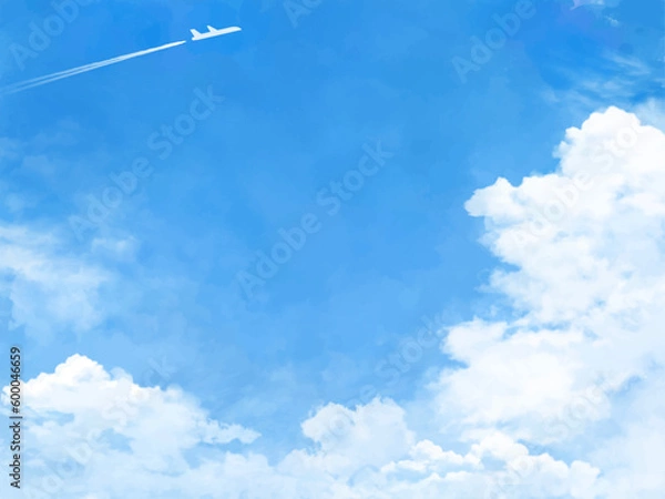 Obraz 青空　初夏　空　入道雲