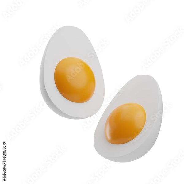 Obraz breakfast boiled eggs 3d illustration