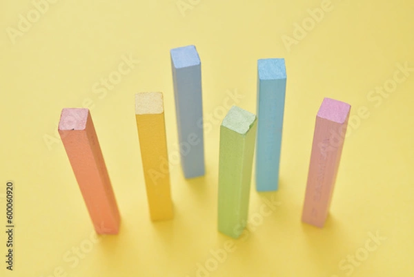 Fototapeta パステル　黄色　画材　カラフル　綺麗