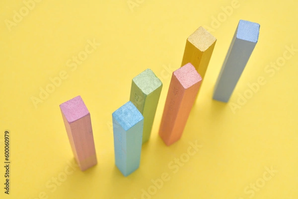 Fototapeta パステル　黄色　画材　カラフル　綺麗