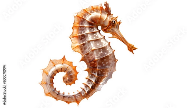 Obraz The sea horse isolated on transparent background. 3D render.