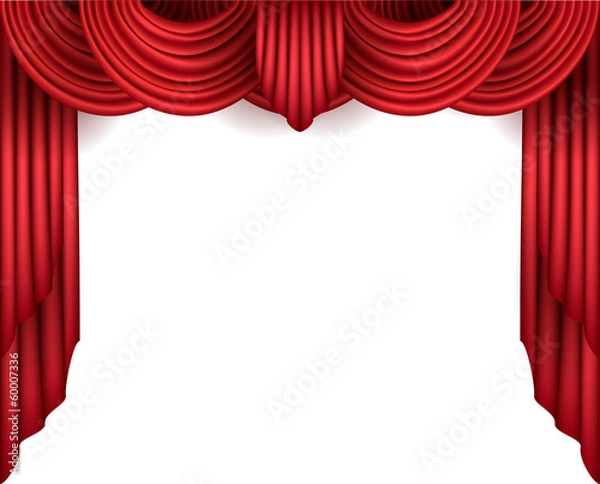 Obraz Curtain with a white background behind