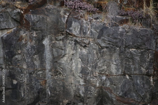 Fototapeta exposed rock wall texture