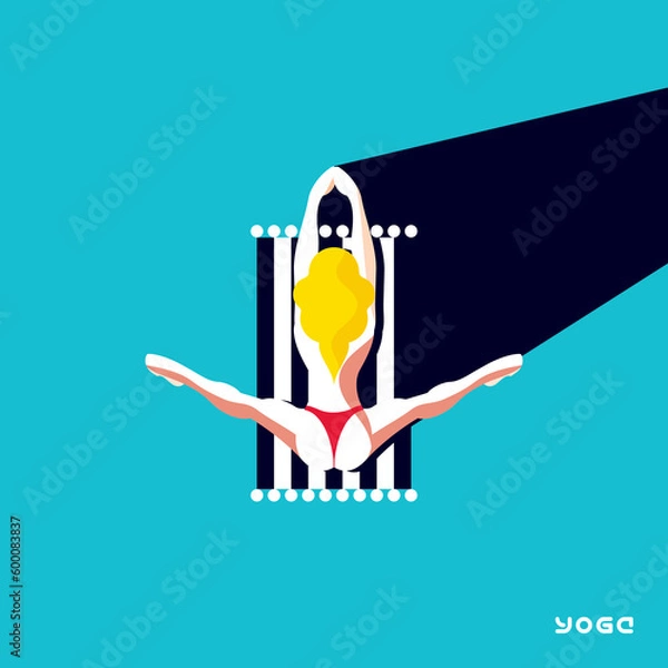 Obraz Woman doing yoga