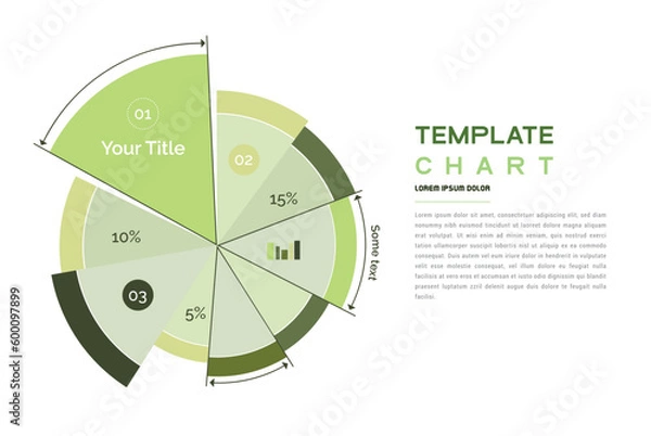 Fototapeta template chart consisting of 9 sections