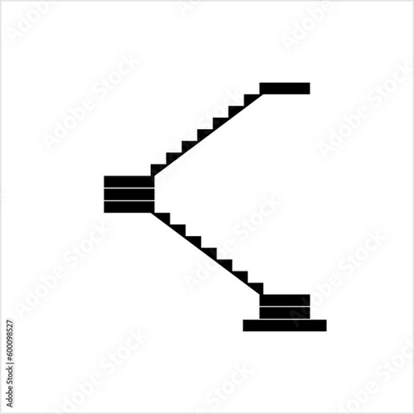 Fototapeta Stair Icon, Staircase, Stairway, Flight Of Stairs, Floor Vertical Distance Bridge