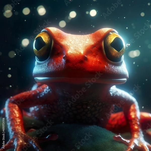 Obraz Generative AI - Roter Frosch