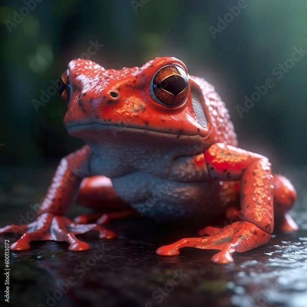 Obraz Generative AI - Roter Frosch