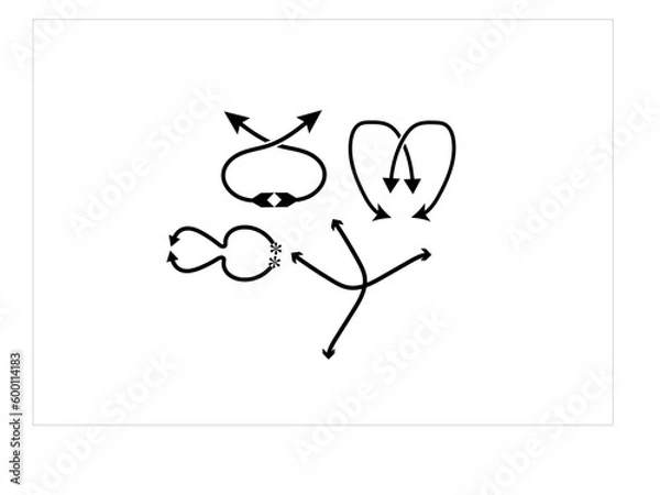 Fototapeta Hand drawn brush  new arrows set.  crative arrow icon with vector graphics  by illustration.