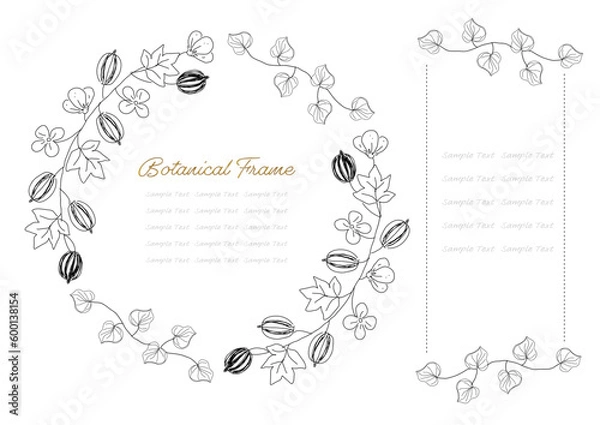 Obraz 瓜と蔓植物のフレーム