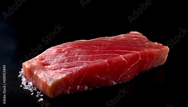 Obraz Enjoy the Delicate Flavors of Yellowfin Tuna Steak Cut from the Belly