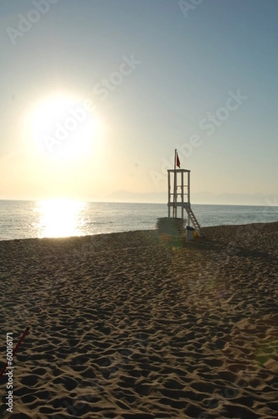 Obraz spiaggia al tramonto