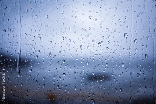 Obraz rain drops on window