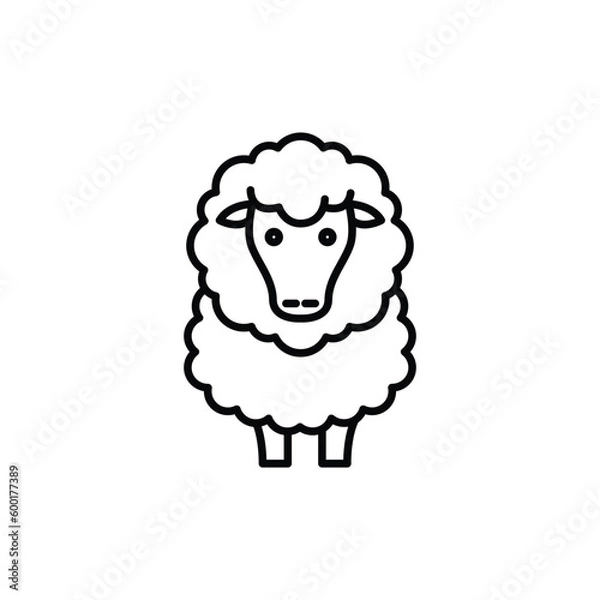 Obraz sheep icon. outline icon