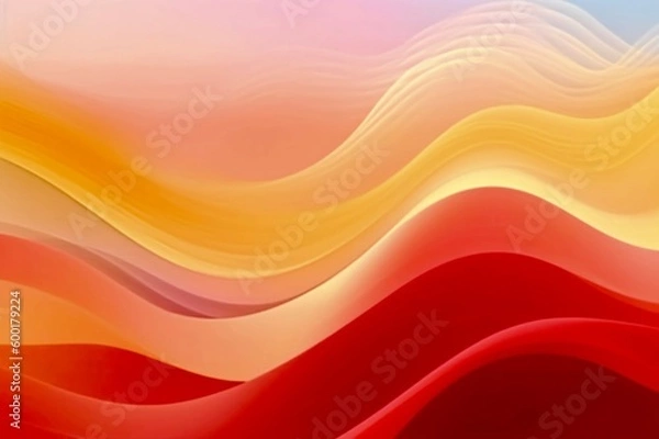 Fototapeta Artistic waves background. Spring 2023. Sorbet in Spring. Pink, Orange, Blue, Yellow, Red