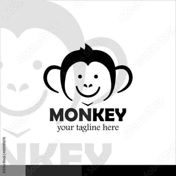 Fototapeta Monkey face vector logo design premium vector