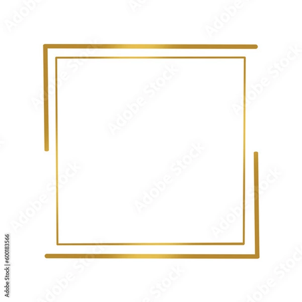 Obraz Gold square frame.