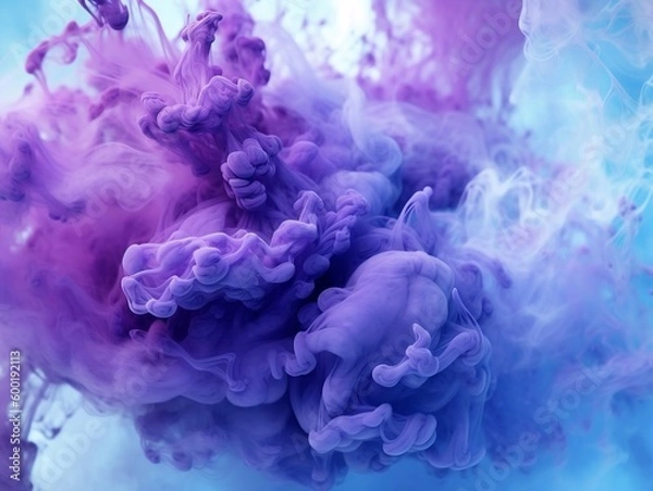 Obraz Blue and purple smoke background