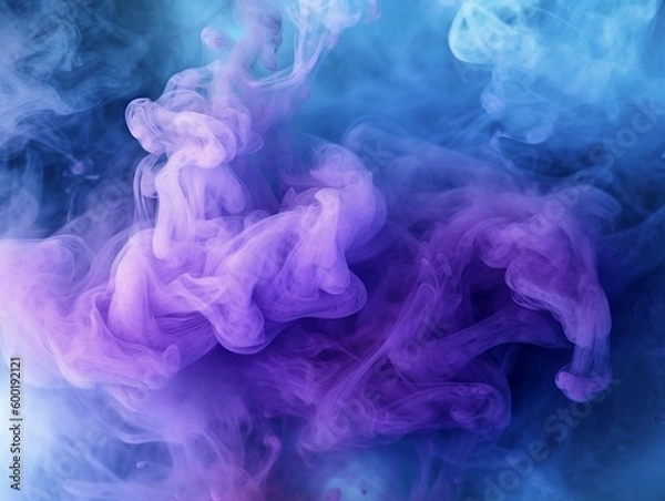 Obraz Blue and purple smoke background