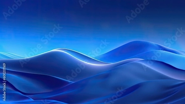Fototapeta Abstract waves windows 11 blue background
