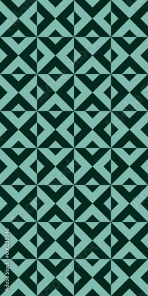 Fototapeta Geometric seamless pattern with rhombuses. Modern op art abstract background.