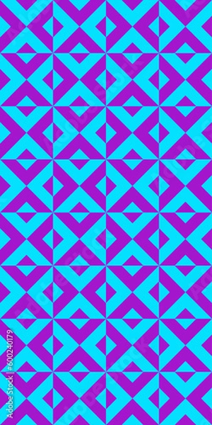 Fototapeta Geometric seamless pattern with rhombuses. Modern op art abstract background.