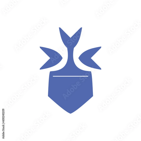 Fototapeta Vector icon simple logo with pointed corners