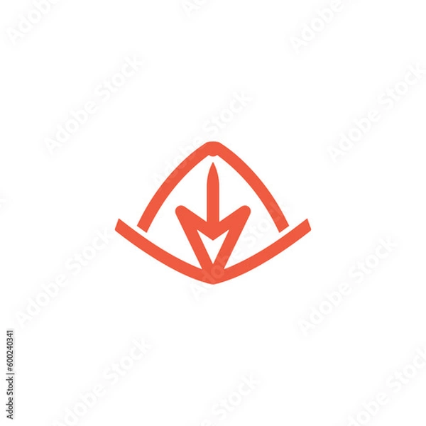 Fototapeta Vector icon simple logo with pointed corners