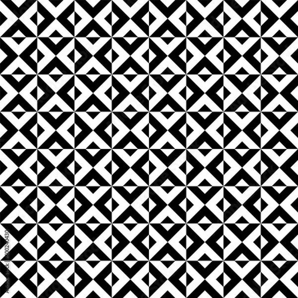 Fototapeta Geometric seamless pattern with rhombuses. Modern op art abstract background.