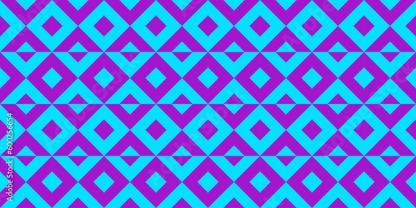 Fototapeta Geometric seamless pattern with rhombuses. Modern op art abstract background.