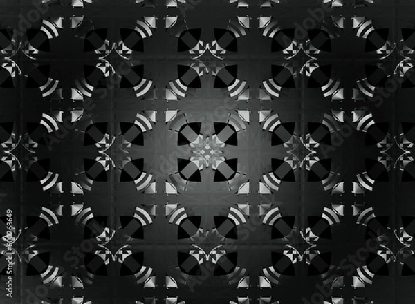 Obraz black and white seamless pattern