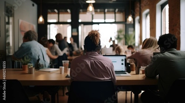 Fototapeta person taking a cooking class or learning a new recipe generative ai