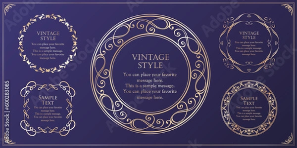 Fototapeta 高級感のあるフレームデザインセット