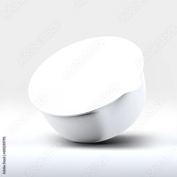 Fototapeta Instant Food Bowl Mock-Up 3D illustration. 3D rendering. food.