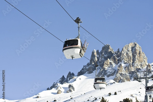 Obraz Télécabine de montagne.