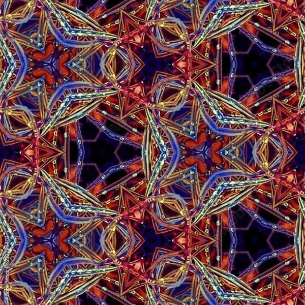 Fototapeta Abstract multi colored kaleidoscope background