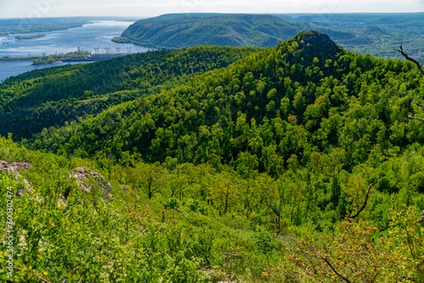 Fototapeta A beautiful view from the top of the Zhigulyov Mountains!