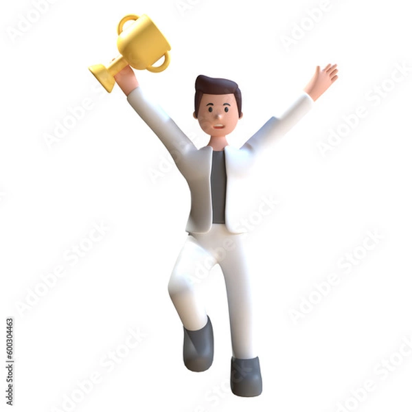 Fototapeta 3D illustration of a business man