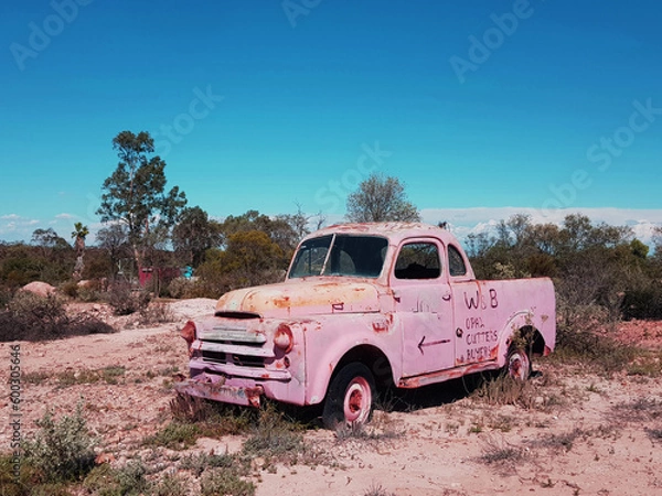 Obraz Abandoned Utility in Opal Fields of Australia