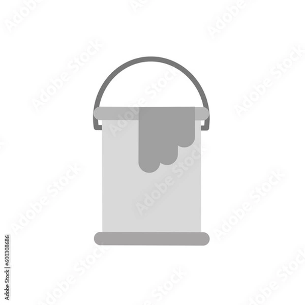 Fototapeta  Basket icon cartoon vector illustration in flat cartoon design, the water overflow from basket.