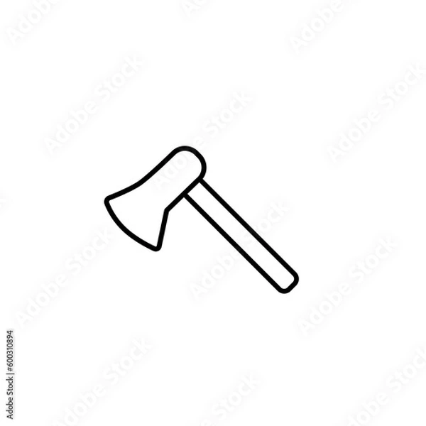 Fototapeta hammer isolated on white background, vector illustration in flat design.
