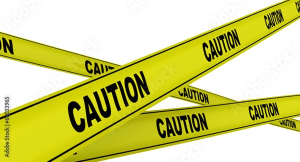 Obraz Желтые ленты с надписью CAUTION