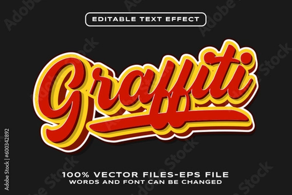 Fototapeta Graffiti Editable Text Effect